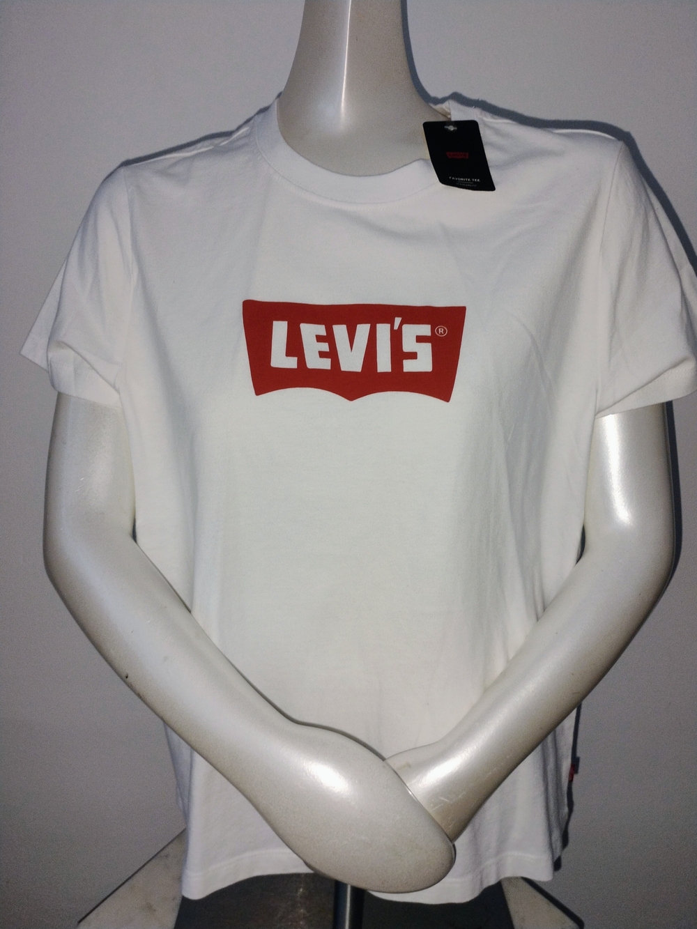 Levi's Favorite Tee Logo Short Sleeve Tee White & Red Medium NWT